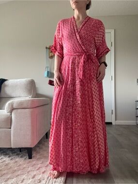 poupette st barth nava silk chiffon poncho dress Poupette St Barth Nava Poncho